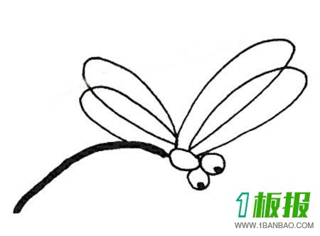 简单的蜻蜓简笔画图片