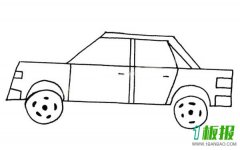 简笔画小汽车的简单画法