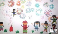二年级春节儿童画