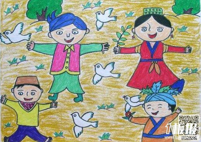 庆祝五一劳动节儿童画-劳动最美