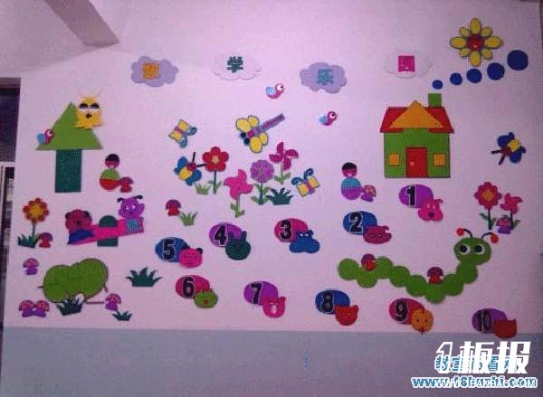 幼儿园数学区角墙面装饰设计图片：数学乐园