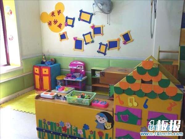 幼儿园建构区环境创设图片：米奇妙妙屋