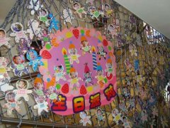 幼儿园创意生日记录墙布