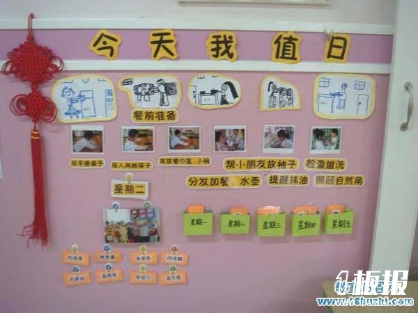 幼儿园值日生墙设计：今天我值日