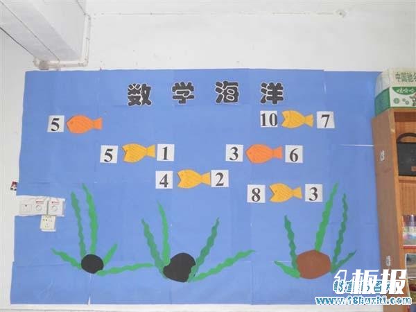 幼儿园数学主题墙饰设计：数学海洋