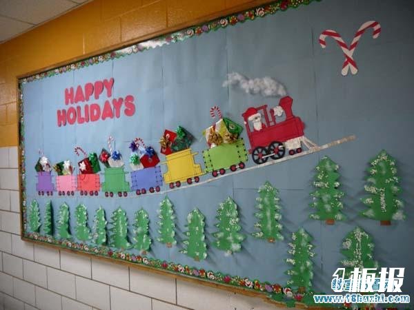 幼儿园圣诞节宣传板报设计