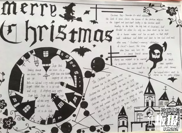 三年级英语手抄报圣诞节-Christmas