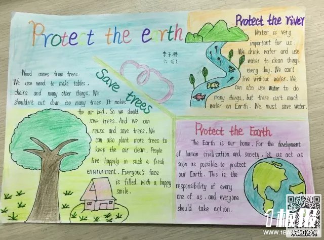 英语手抄报保护地球-protect the earth