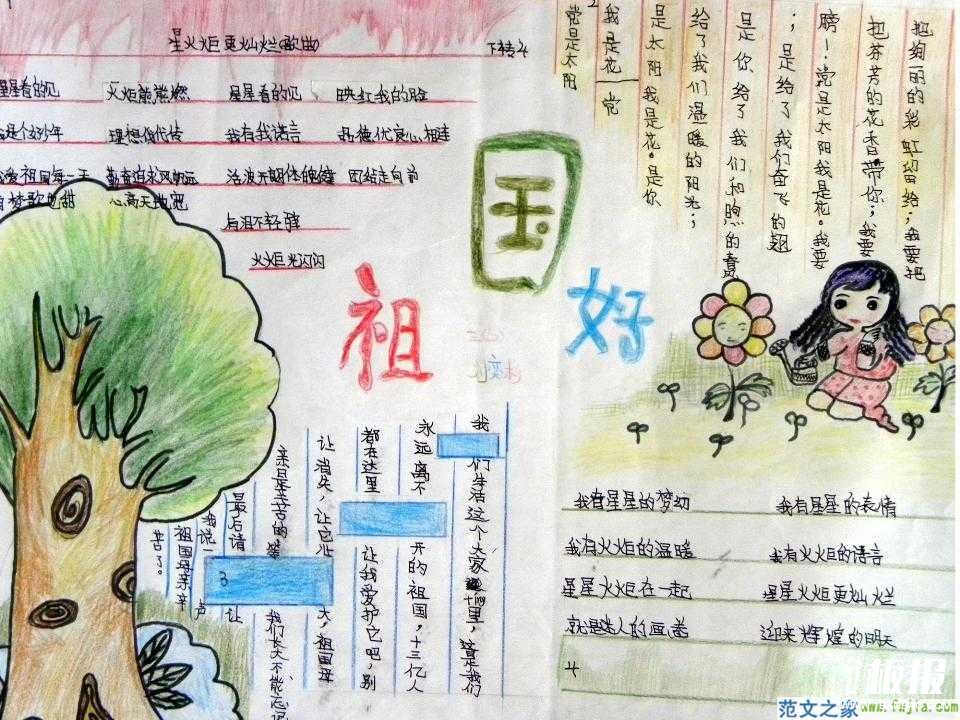 七一建党节手抄报-祖国好