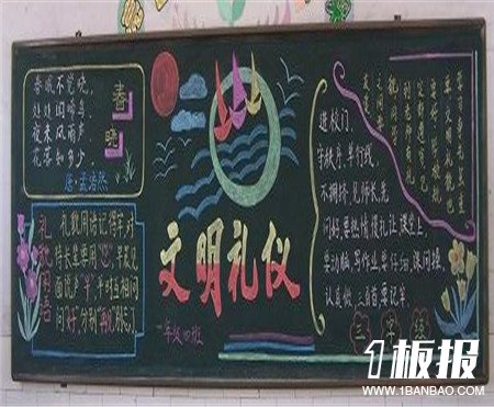 
文明礼仪黑板报：“礼仪之邦”在呐喊
