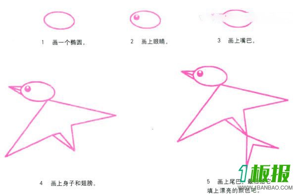 飞翔的燕子简笔画图片教程