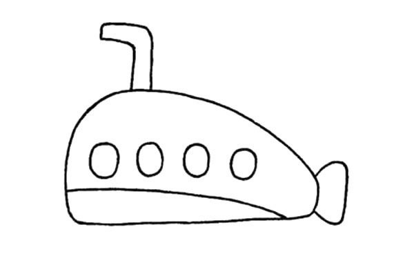 海底潜艇简笔画4