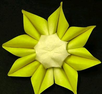太阳花怎么折纸图解