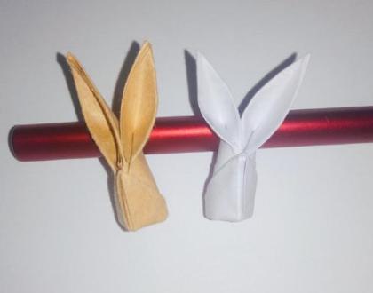 兔子笔套折法图解