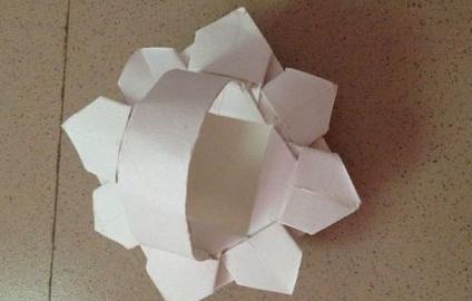 八角小花篮折纸的折法
