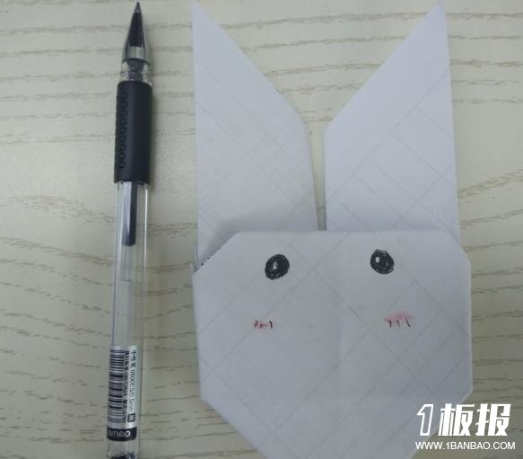 最简单小兔子折纸图解