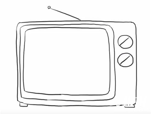 电视机简笔画步骤5