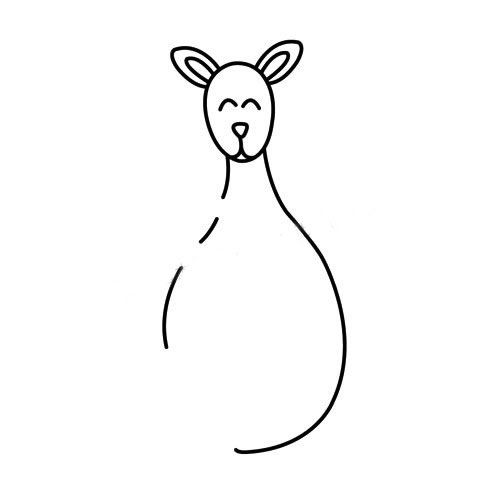 可爱袋鼠简笔画图片3