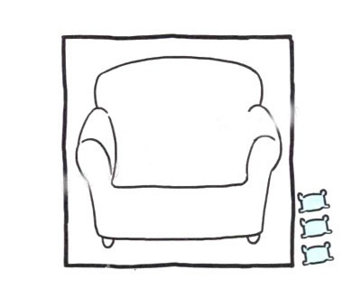 怎么画沙发简笔画步骤3