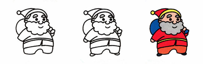 圣诞节圣诞老人简笔画2