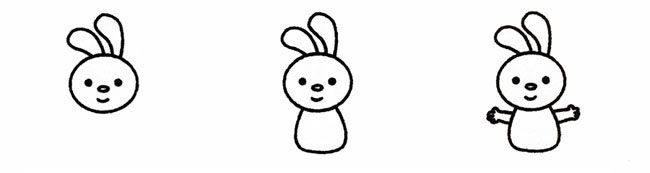 中秋节兔子简笔画1