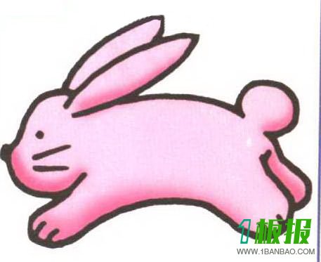 幼儿小兔子彩色简笔画4