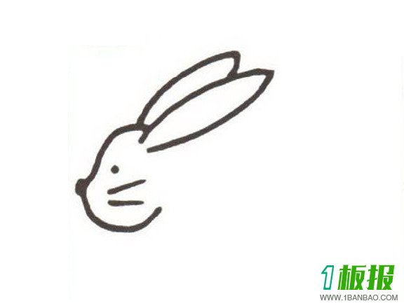 幼儿小兔子彩色简笔画2