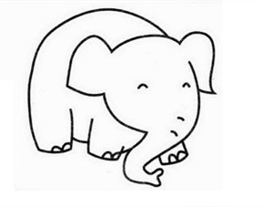 大象简笔画步骤5