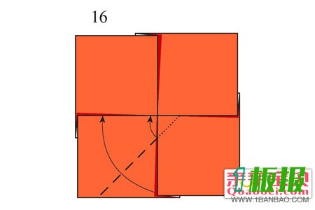 折纸玫瑰花步骤图解26