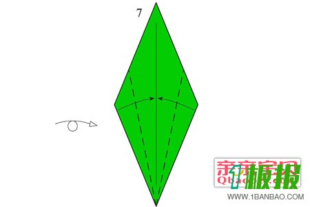 折纸玫瑰花步骤图解7