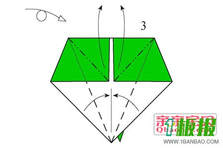折纸玫瑰花步骤图解3