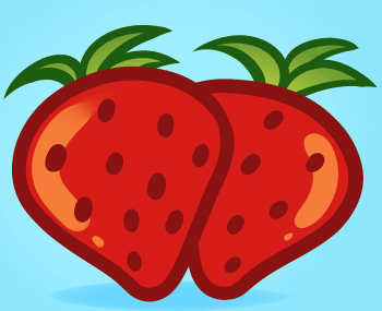 草莓简笔画步骤6