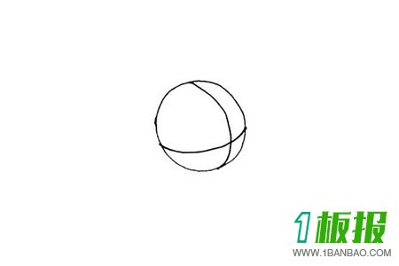 篮球彩色简笔画的画法2