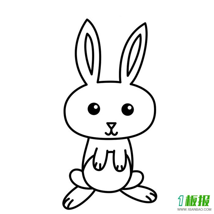 卡通小白兔简笔画10